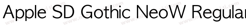Apple SD Gothic NeoW Regular字体转换